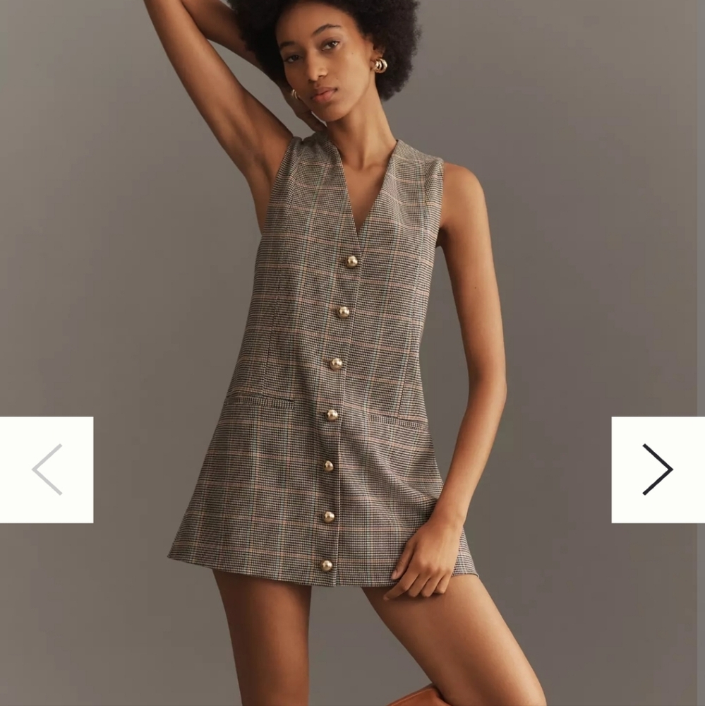 By Anthropologie Maeve Vest Mini Dress